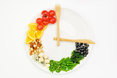 food on some sections of a clock